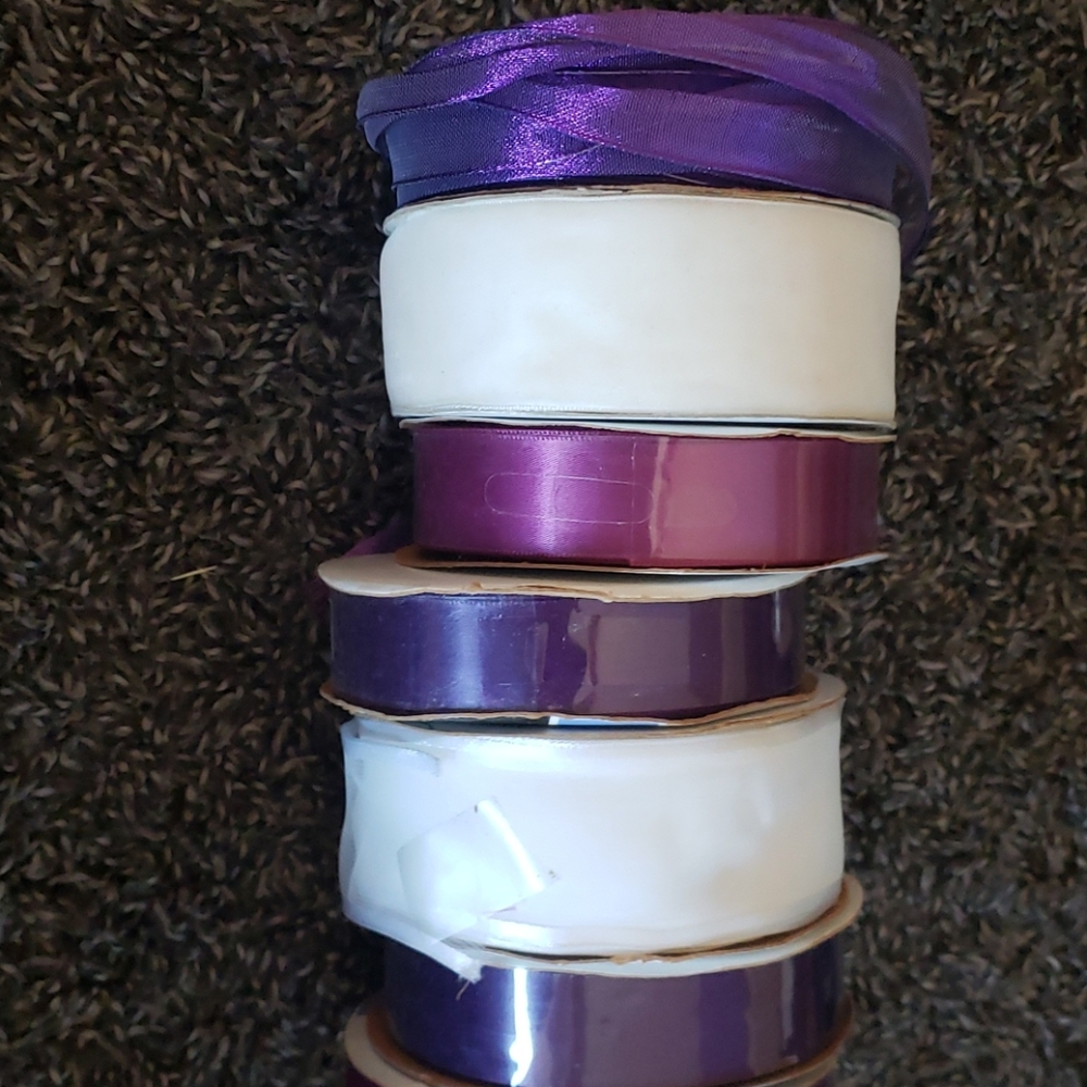 White and purple ribbon